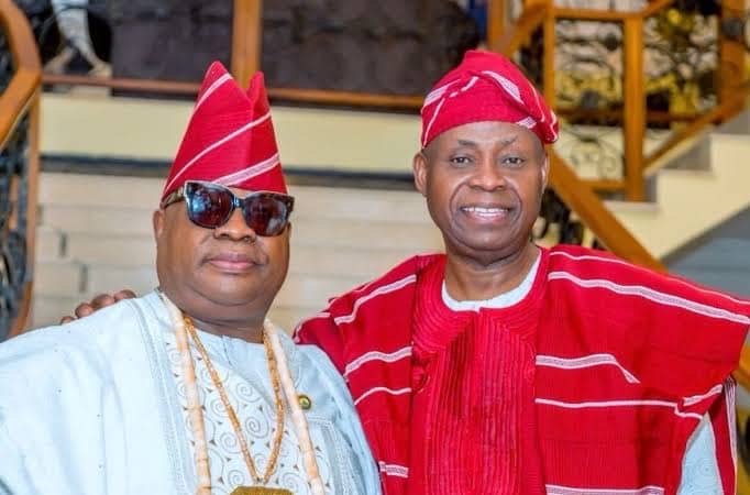 Osun Governor Ademola Adeleke Prostrates Before Davido's Father, Dr. Deji Adeleke, for Prayers After Re-election