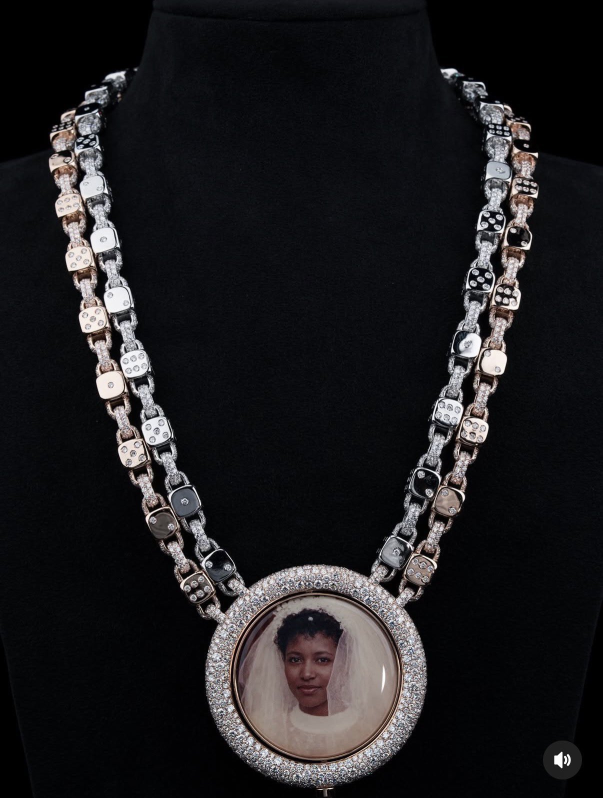 Davido Unveils Custom Diamond Chain Honouring His Late Mother