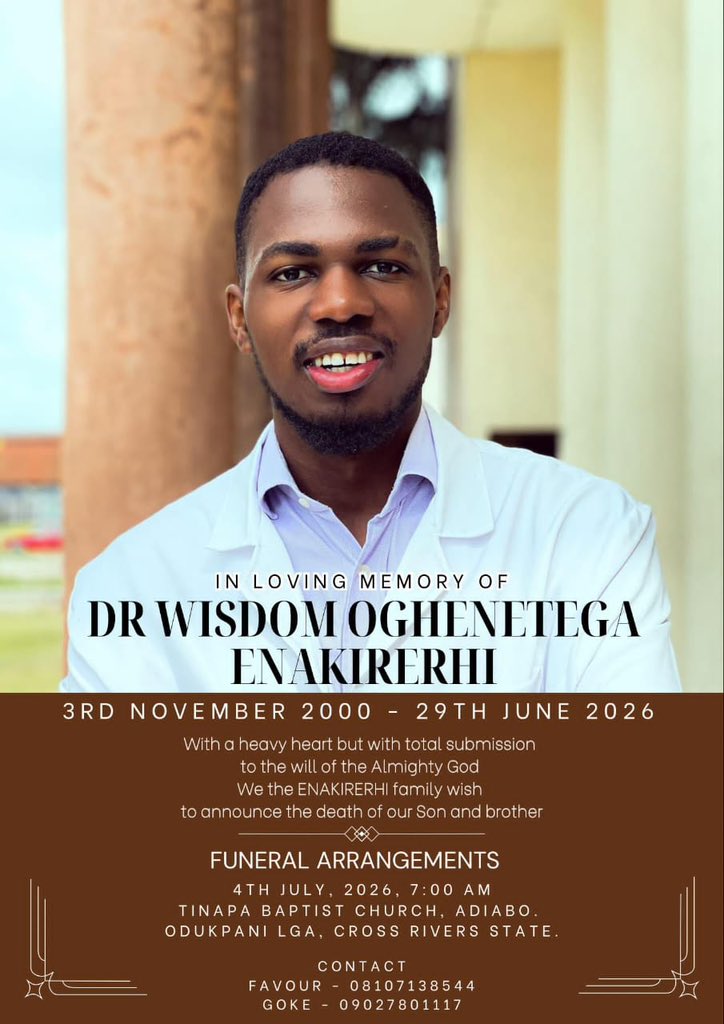 #JusticeForDrWisdom: Documents Reveal Port Harcourt Hospital Queried Late NYSC Doctor for Missing Evening Games While He Was Ill