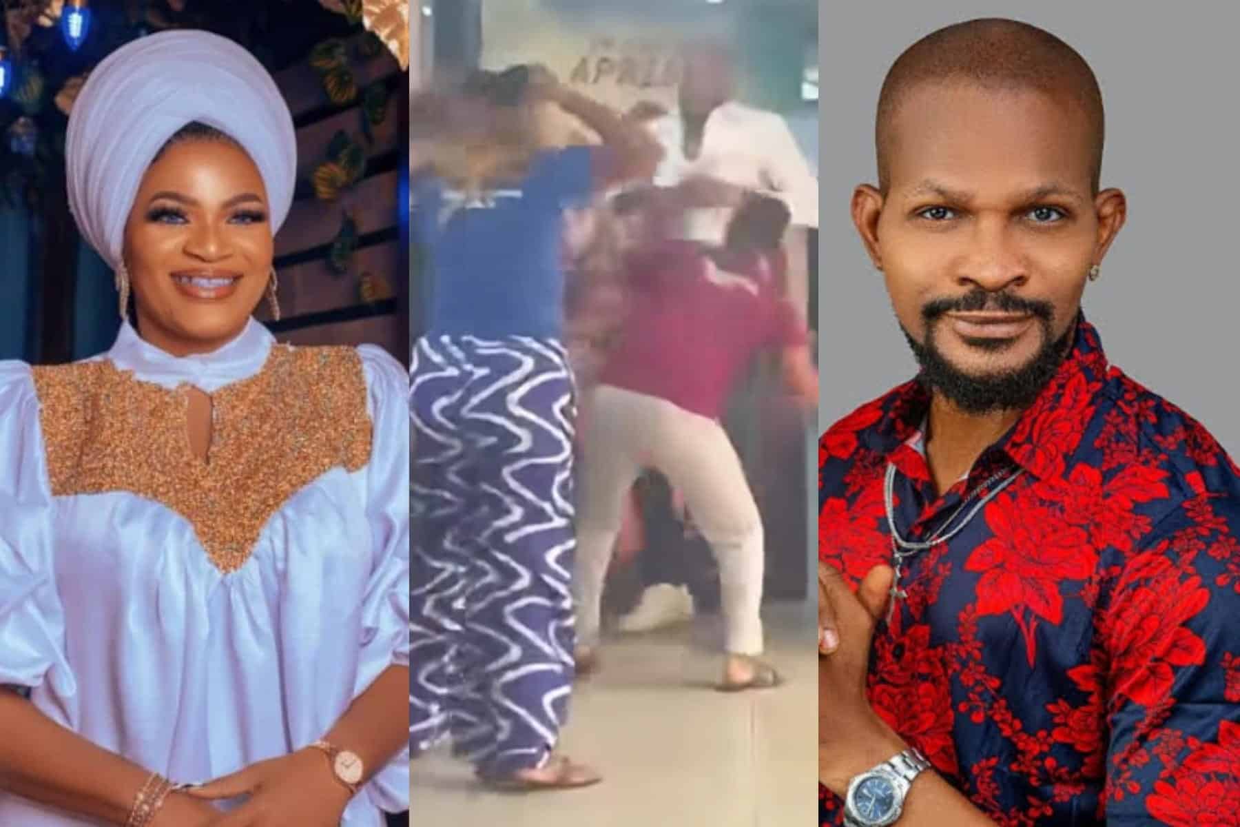 Tension in Lagos as Actress Funmi Bank Anthony Confronts Uche Maduagwu in Viral Street Clash