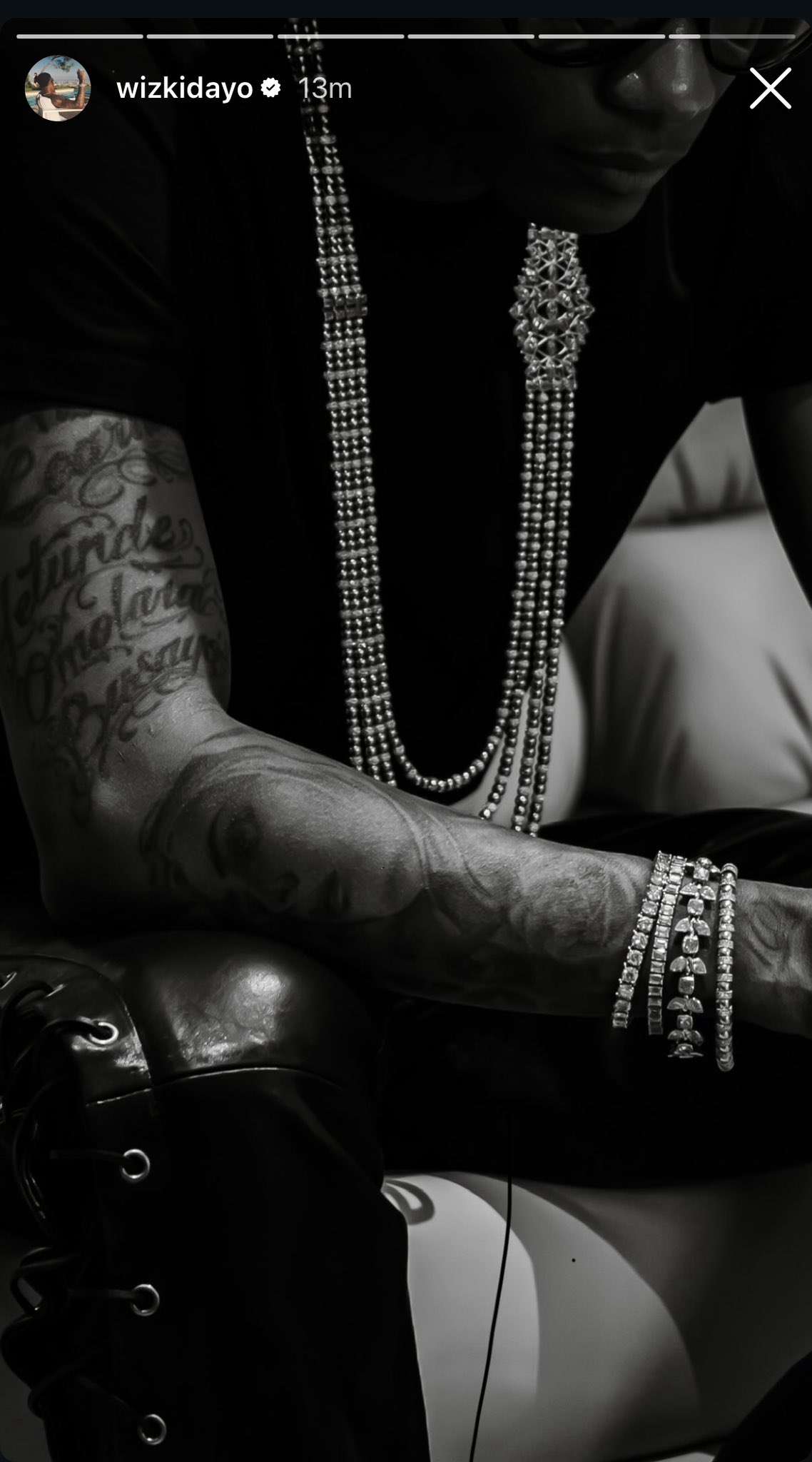 Wizkid Unveils New Custom Chain Inspired by African Heritage