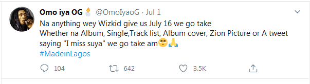 Wizkid Made in Lagos Album Comment 1