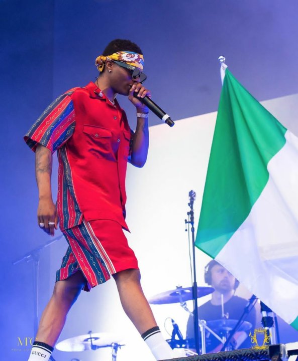Picture of Wizkid Performing on Stage