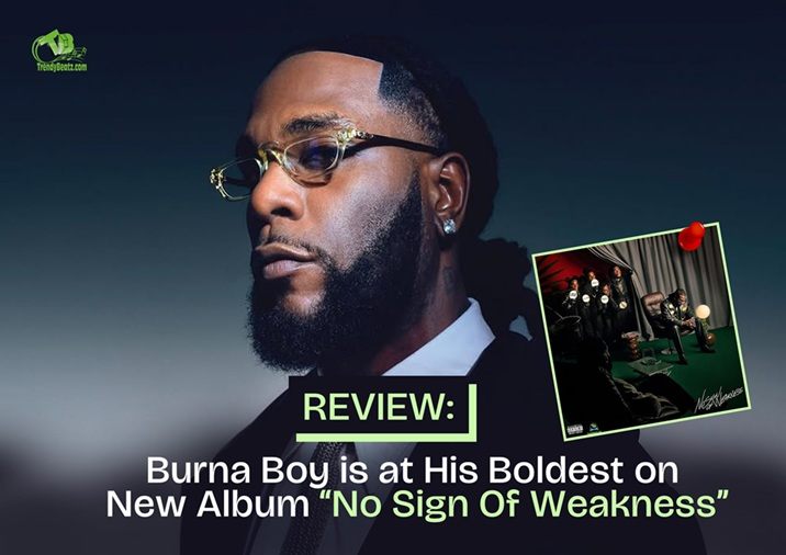 A Review of Burna Boy No Sign of Weakness Album. Burna Boy Is at His Boldest on New Album No Sign Of Weakness cover