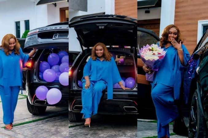 "From Cracks to This" – Lateef Adedimeji Gifts Wife Bimpe Multi-Million Naira Range Rover as Push Gift After Welcoming Triplets