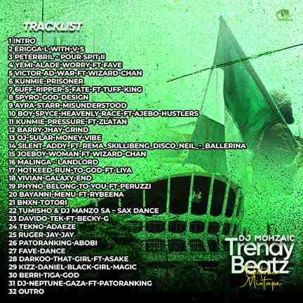 DJ Mohzaic - Trendybeatz October Mixtape 2026 back cover